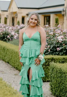 Derma Department Barcelona Maxi Dress Green Size AU 12 for rent on The Volte - image 3