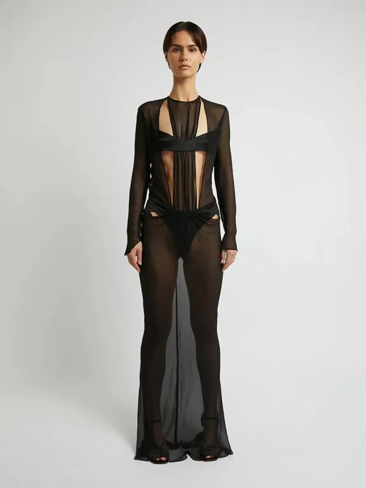 Christopher Esber Boudica Dress Black Size AU 8 / S for rent on The Volte - main image