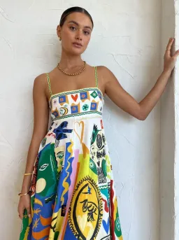 Alemais Soleil Sundress Print Multi Size AU 12 for rent on The Volte - image 5