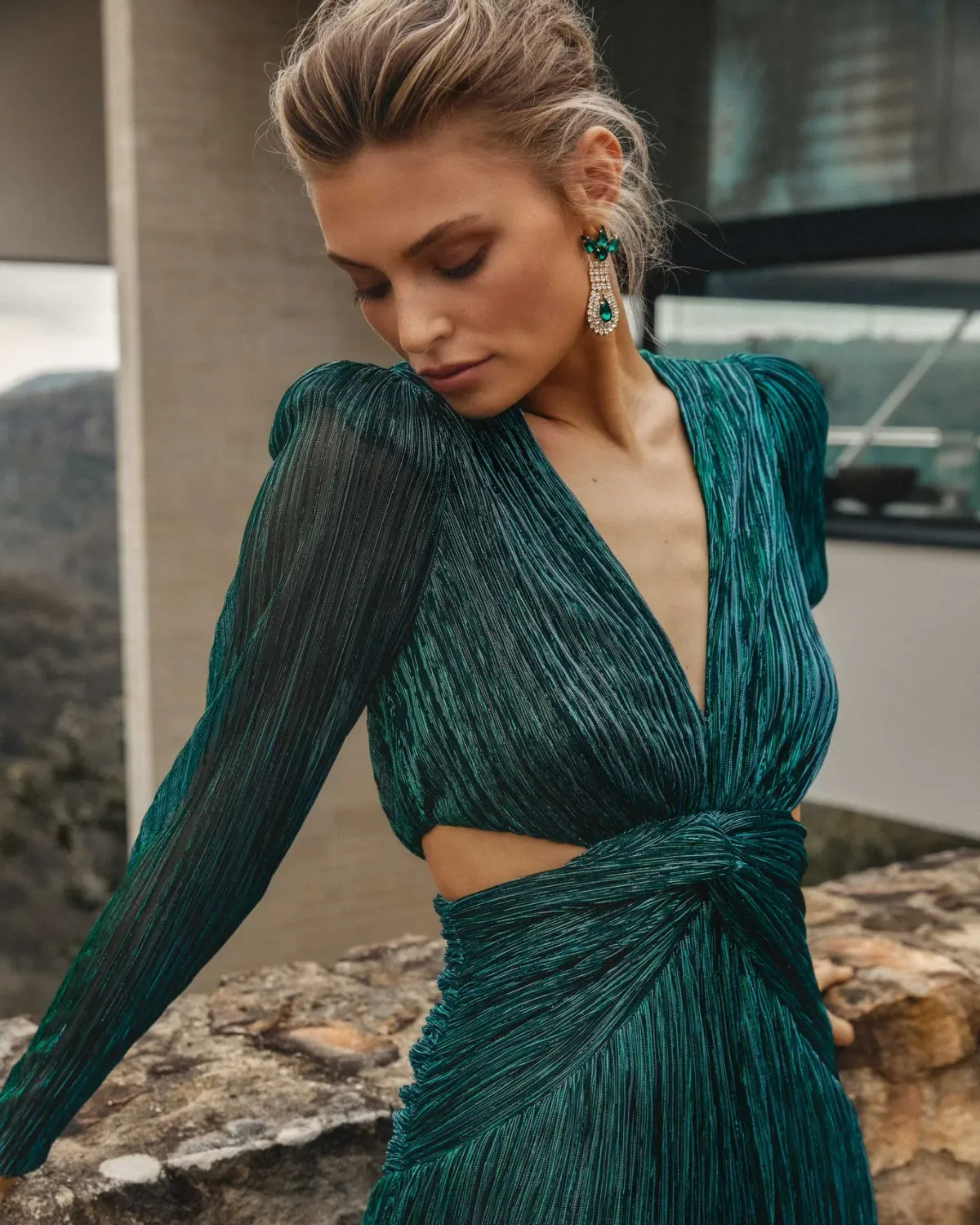 Sheike Millenium Dress in Emerald Size 12 - Image 2