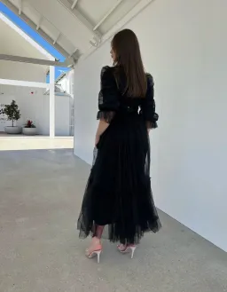 Veil of Faith Tulle Gown Black Size 8 for rent on The Volte - image 2