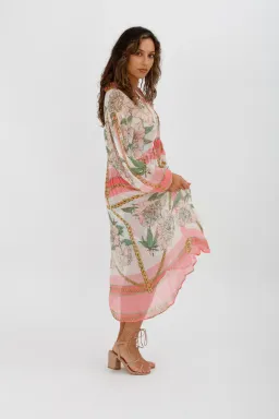 Trelise Cooper Turning Point Dress Pink Floral Print Midi Dress Size M/Au 12 for rent on The Volte - image 6