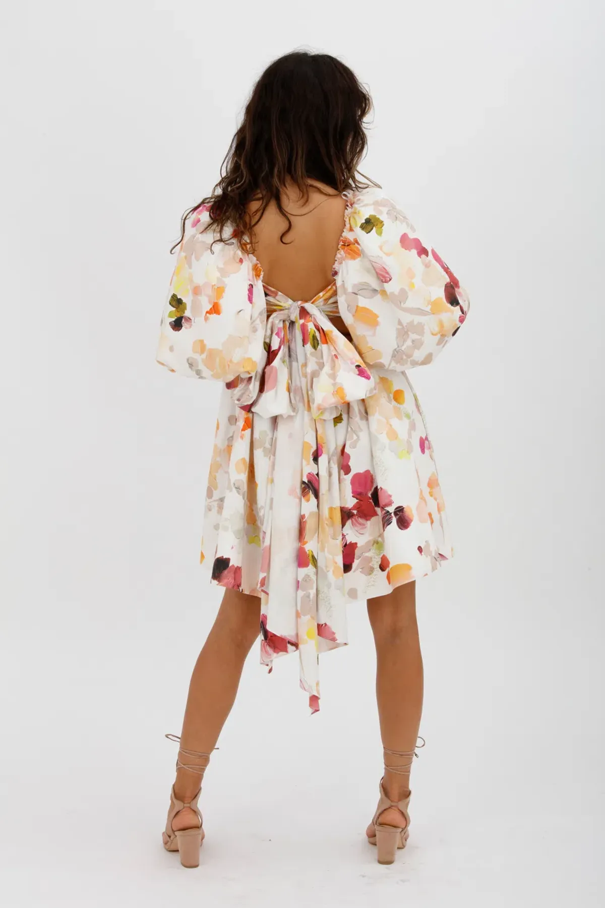 AJE Dassia Puff Sleeve Mini Dress Floral Print Size 10 - Image 13
