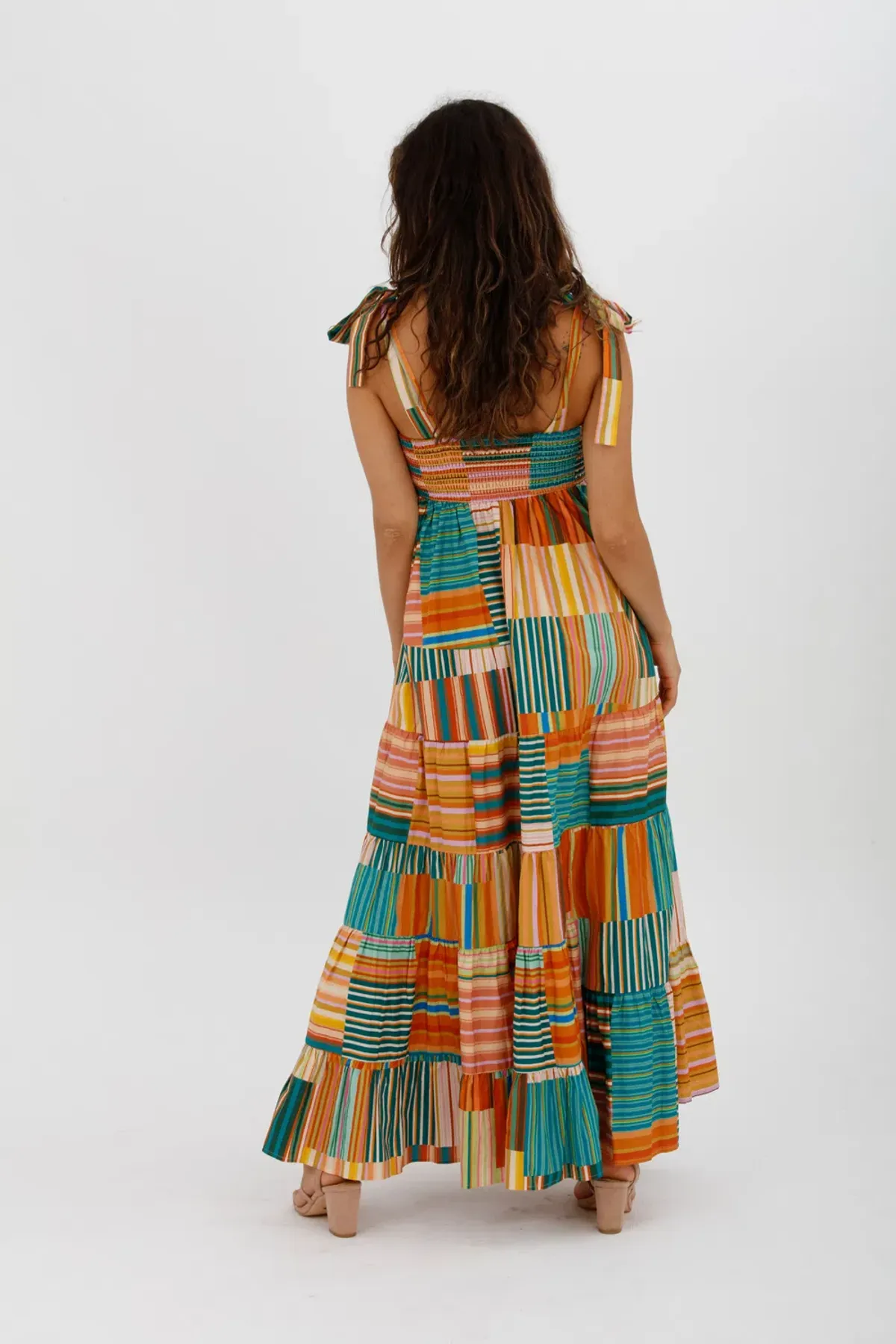 Alemais Sloane Tiered Midi Dress Multi Size 10 - Image 8