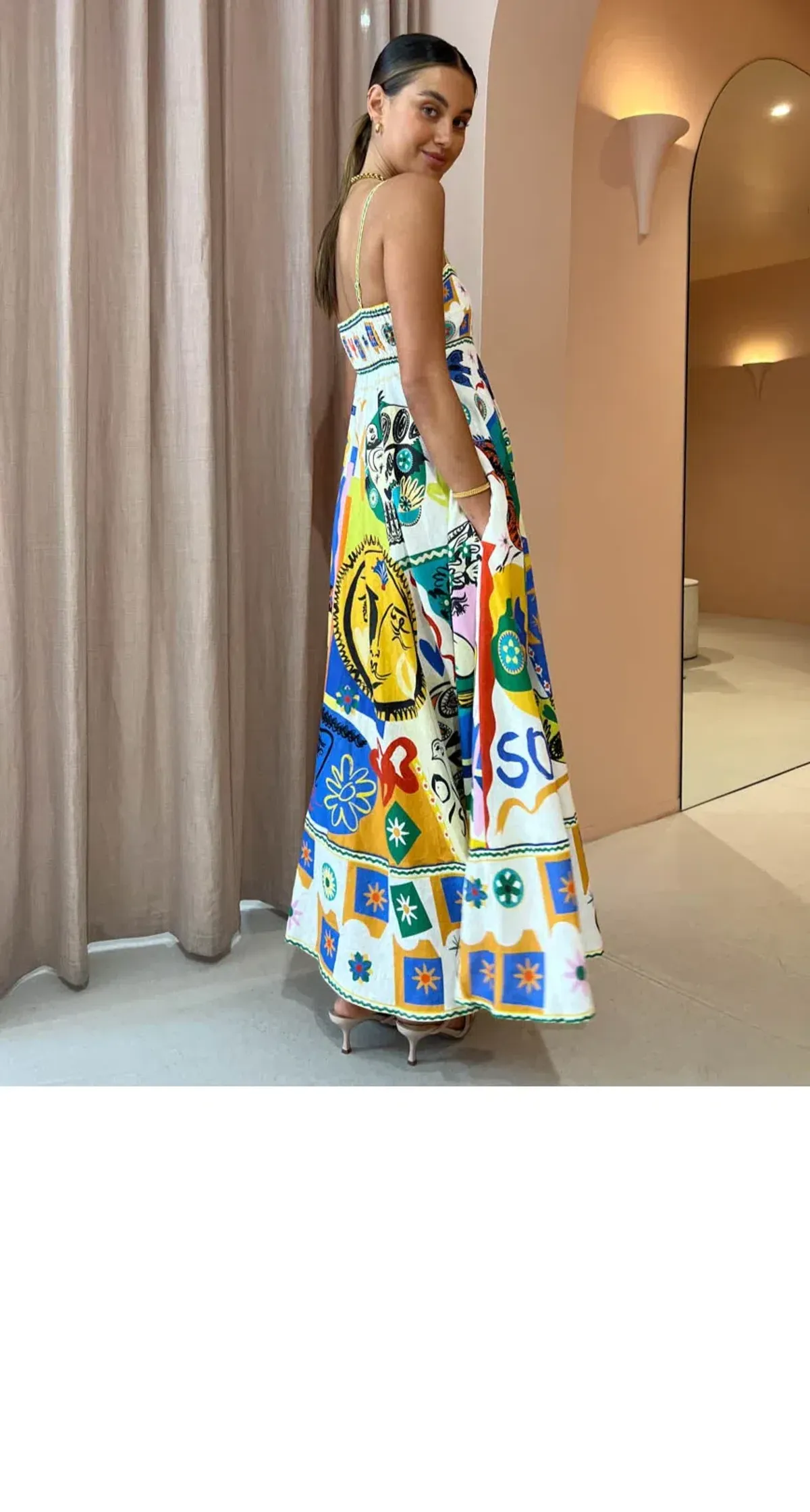 Alemais Soleil Dress Print Size 8 - Image 2