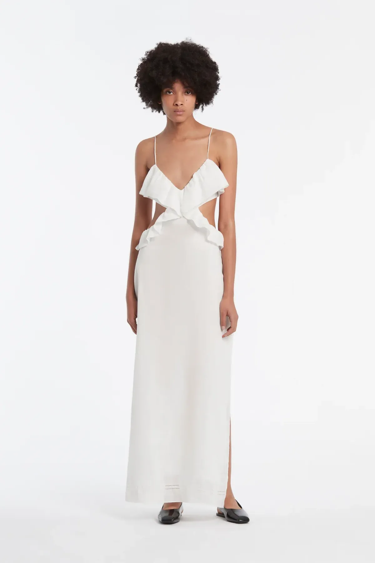 Sir the Label Allegra Frill Maxi Dress Ivory Size 2 / AU 10 - Image 1