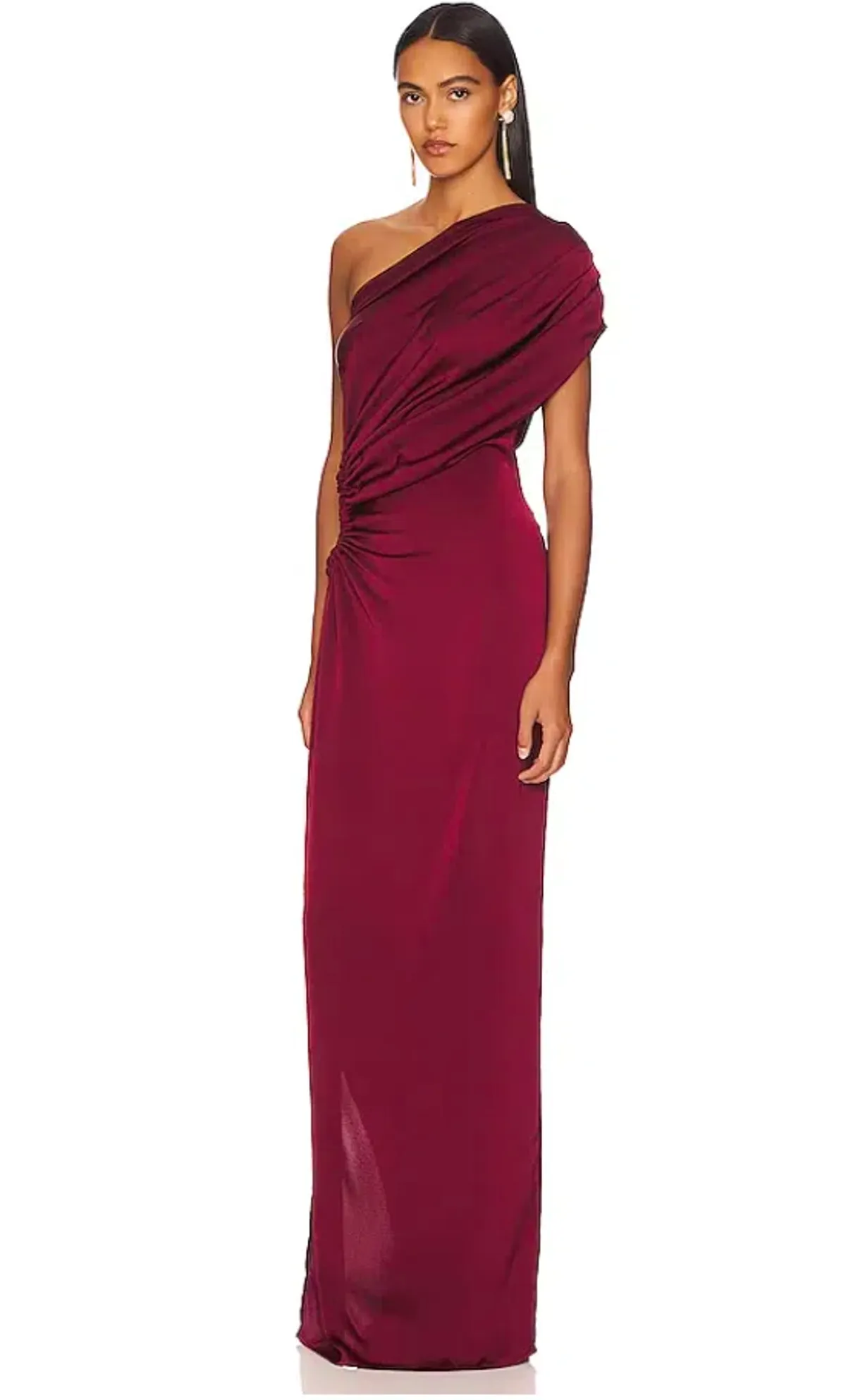 Andrea Iyamah x Revolve Aylo One Shoulder Dress Oxblood Size S / Au 8 - Image 4