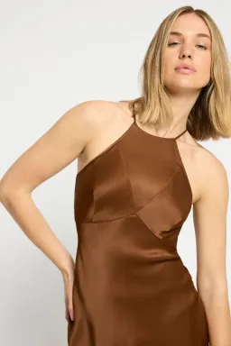 Sass and Bide Occasional Mix Dress Brown Size AU 6 for rent on The Volte - image 3