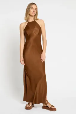 Sass and Bide Occasional Mix Dress Brown Size AU 6 for rent on The Volte - image 1