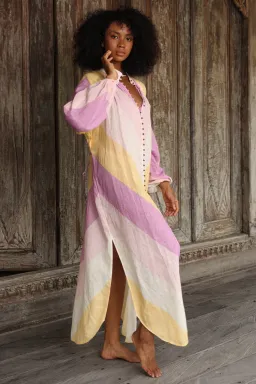 Tigerlily Kaleho Lorena Shirt Dress Popsicle Stripe Multi Size AU 8 for rent on The Volte - image 2