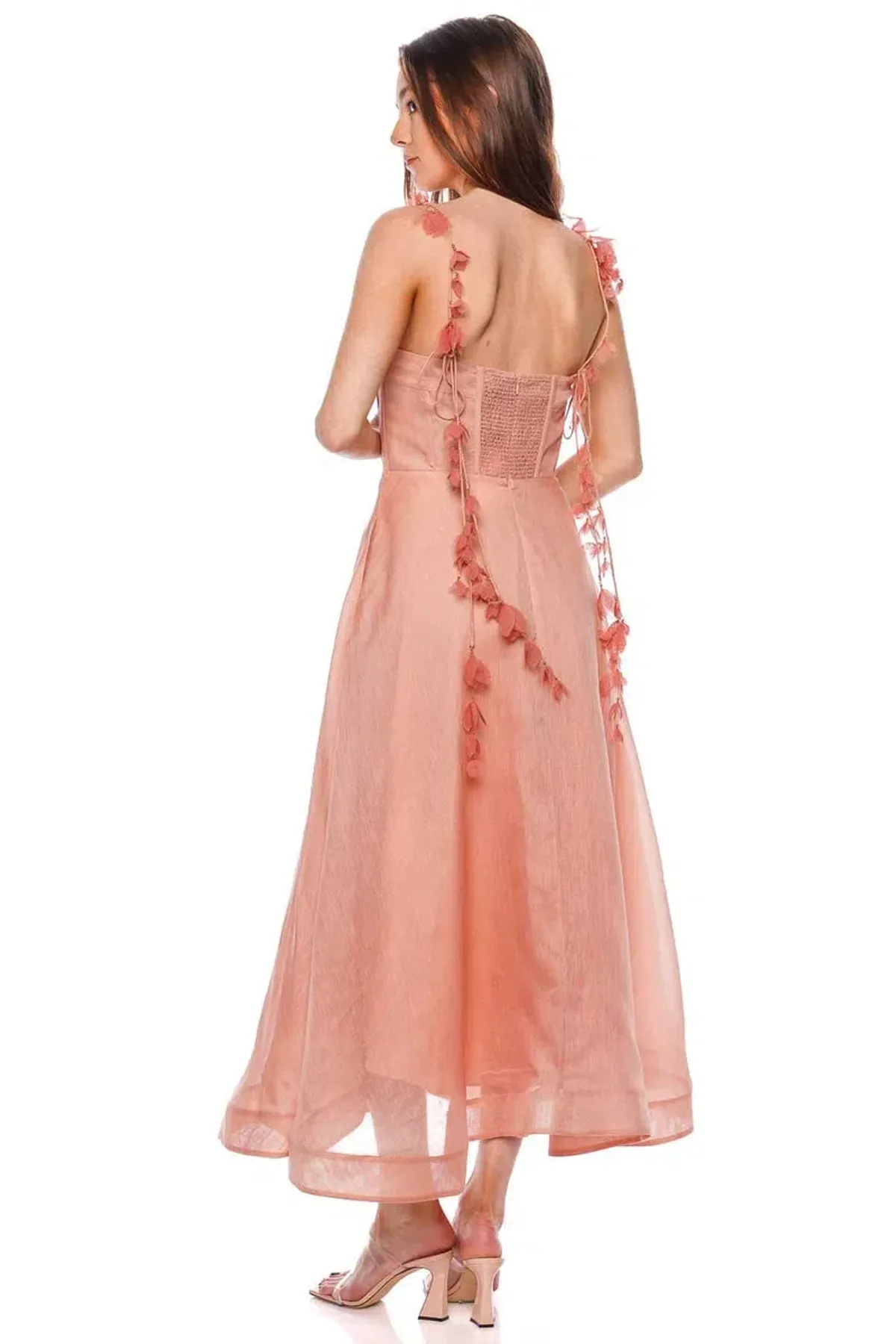 Zimmermann Wonderland Midi Corset Dress Dusty Pink Size 1 / AU 10 - Image 2