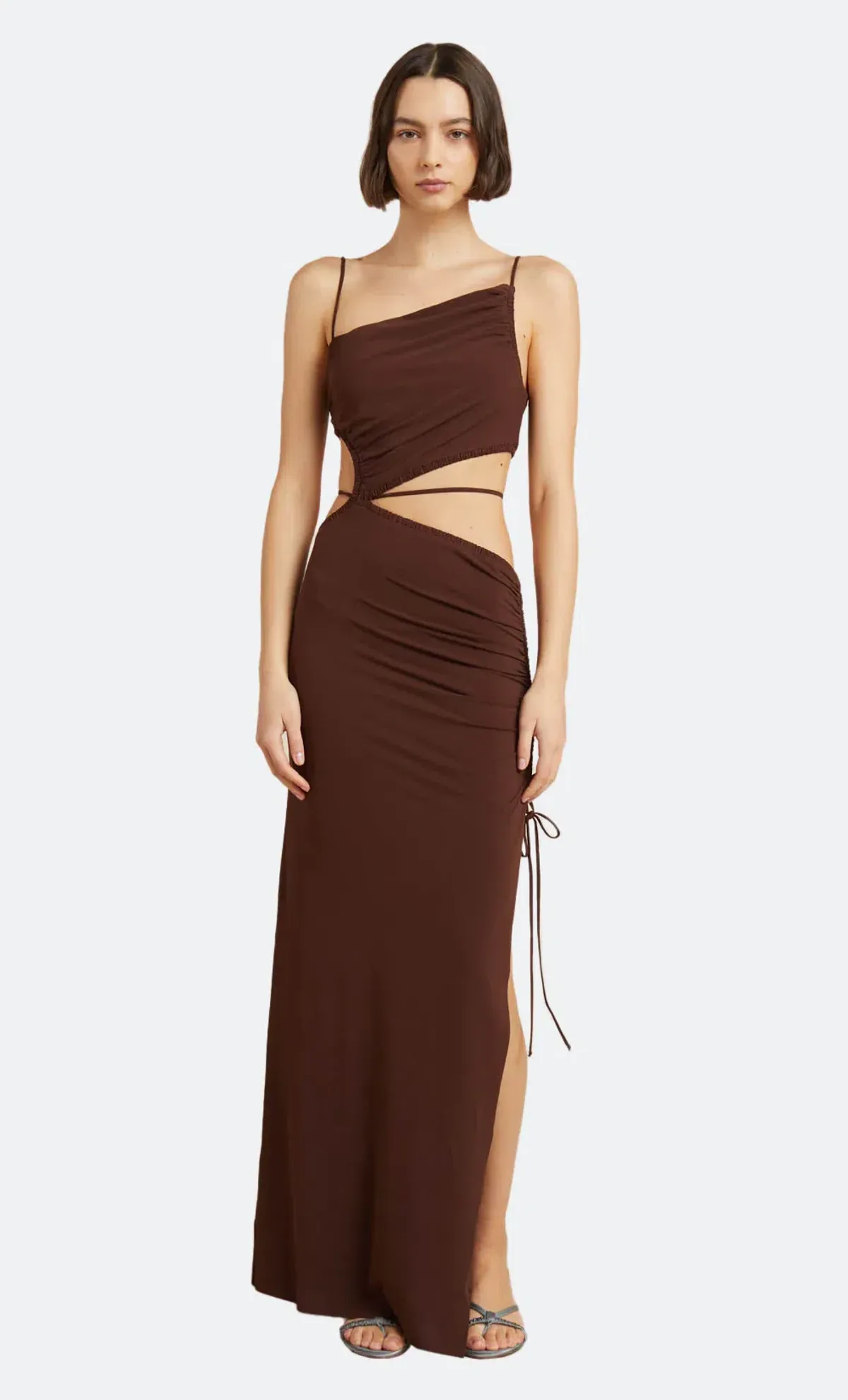 Bec & Bridge Dilkon Brown Maxi Dress Brown Size AU 12 - Image 4