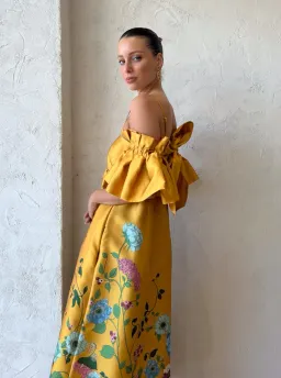 Alemais Dana Midi Dress Marigold Size AU 10 for rent on The Volte - image 4