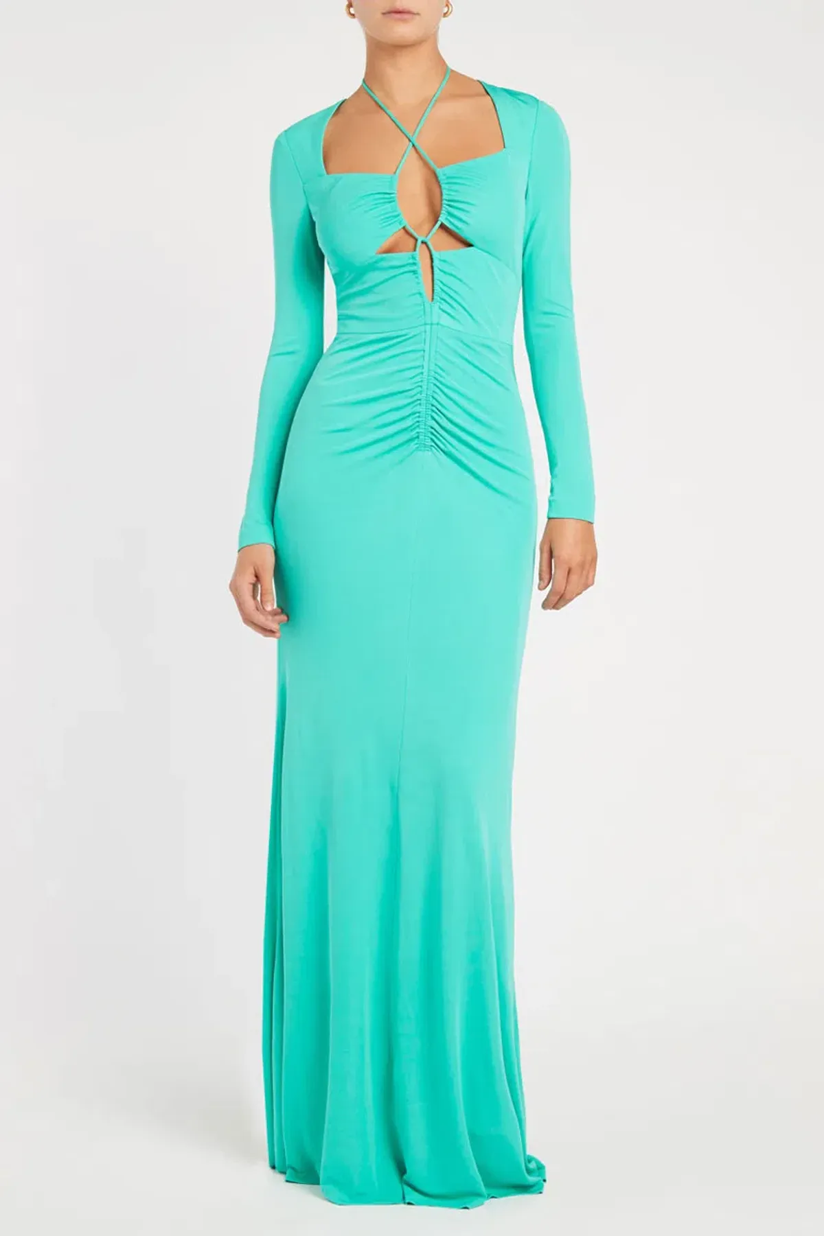 Rebecca Vallance Riccardo Gown Turquoise Green Size 12 - Image 1
