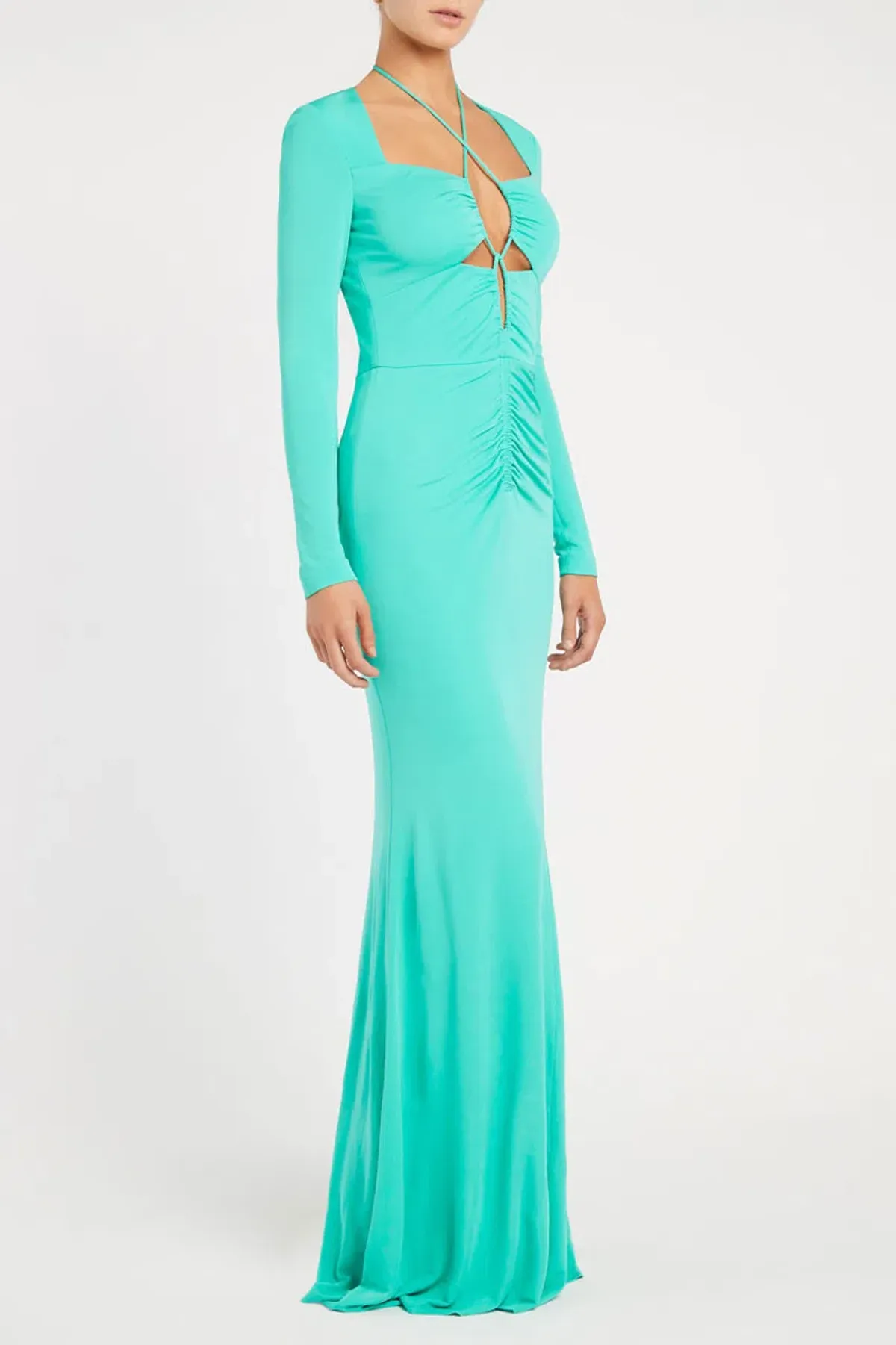 Rebecca Vallance Riccardo Gown Turquoise Green Size 12 - Image 2