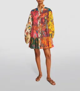Zimmermann Ginger Lantern Mini Dress Spliced Size 2 / Au 12 for rent on The Volte - image 1