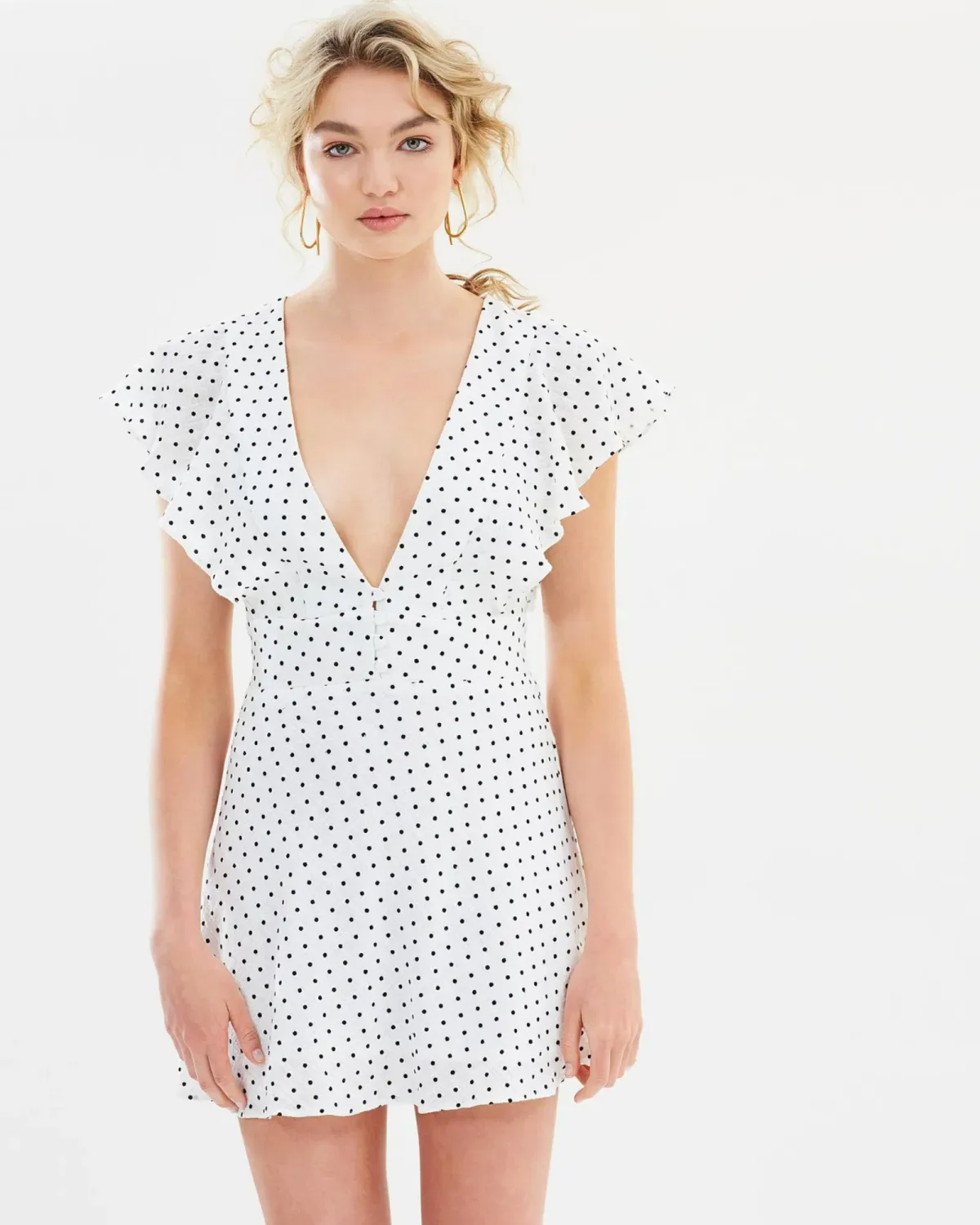 Bec & Bridge Petit Miam Plunge Dress White Size AU 10 - Image 2