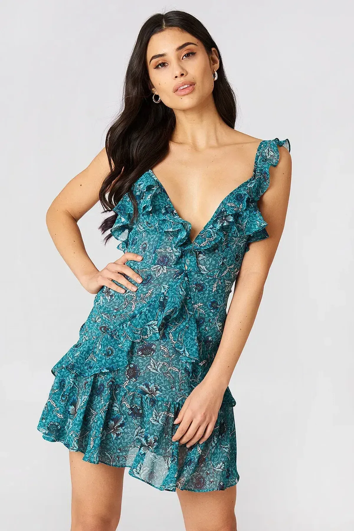 For Love And Lemons Poppy Mini Dress Blue Size AU 8 - Image 2