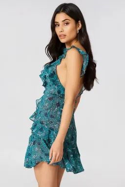 For Love And Lemons Poppy Mini Dress Blue Size AU 8 for rent on The Volte - image 3