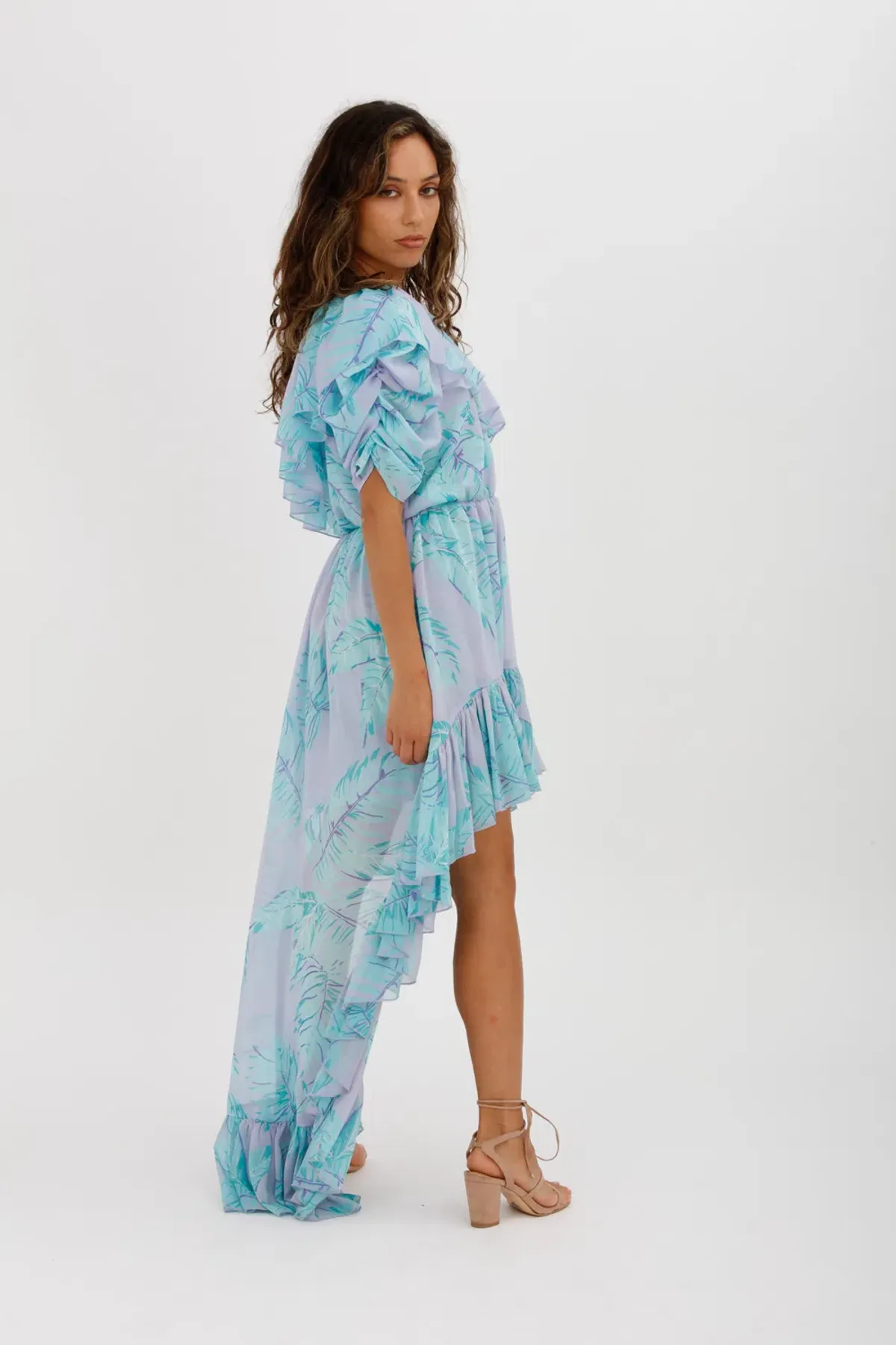Aggi Antonellina Mistyy Lilac Dress Blue Size M/Au 10 - Image 4