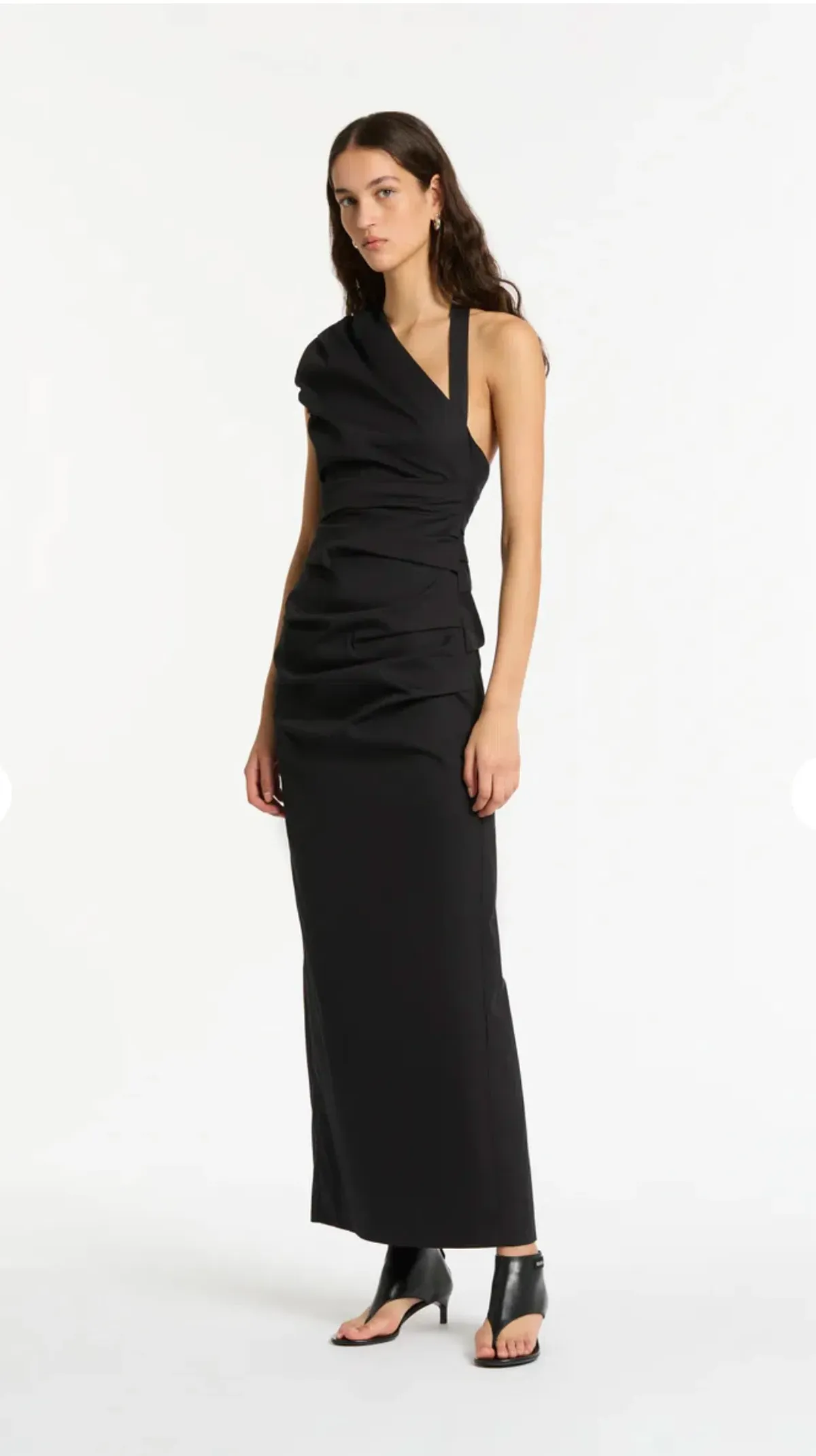 Sir the Label Giacomo Gathered Gown in Black Size 10 - Image 2