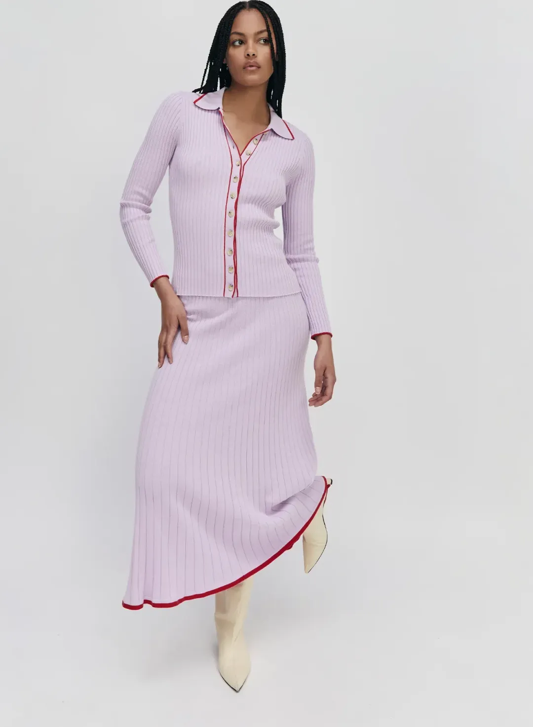 Anna Quan Ashlen Top Felicia Skirt Lilac Orchid Set Size AU 8 for rent on The Volte - main image