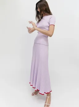 Anna Quan Bebe Top Felicia Skirt Lilac Orchid Set Size AU 8 for rent on The Volte - image 3