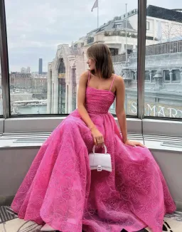 Aje Evangeline Cornelli Maxi Dress Pink Size Au 12 for rent on The Volte - image 1