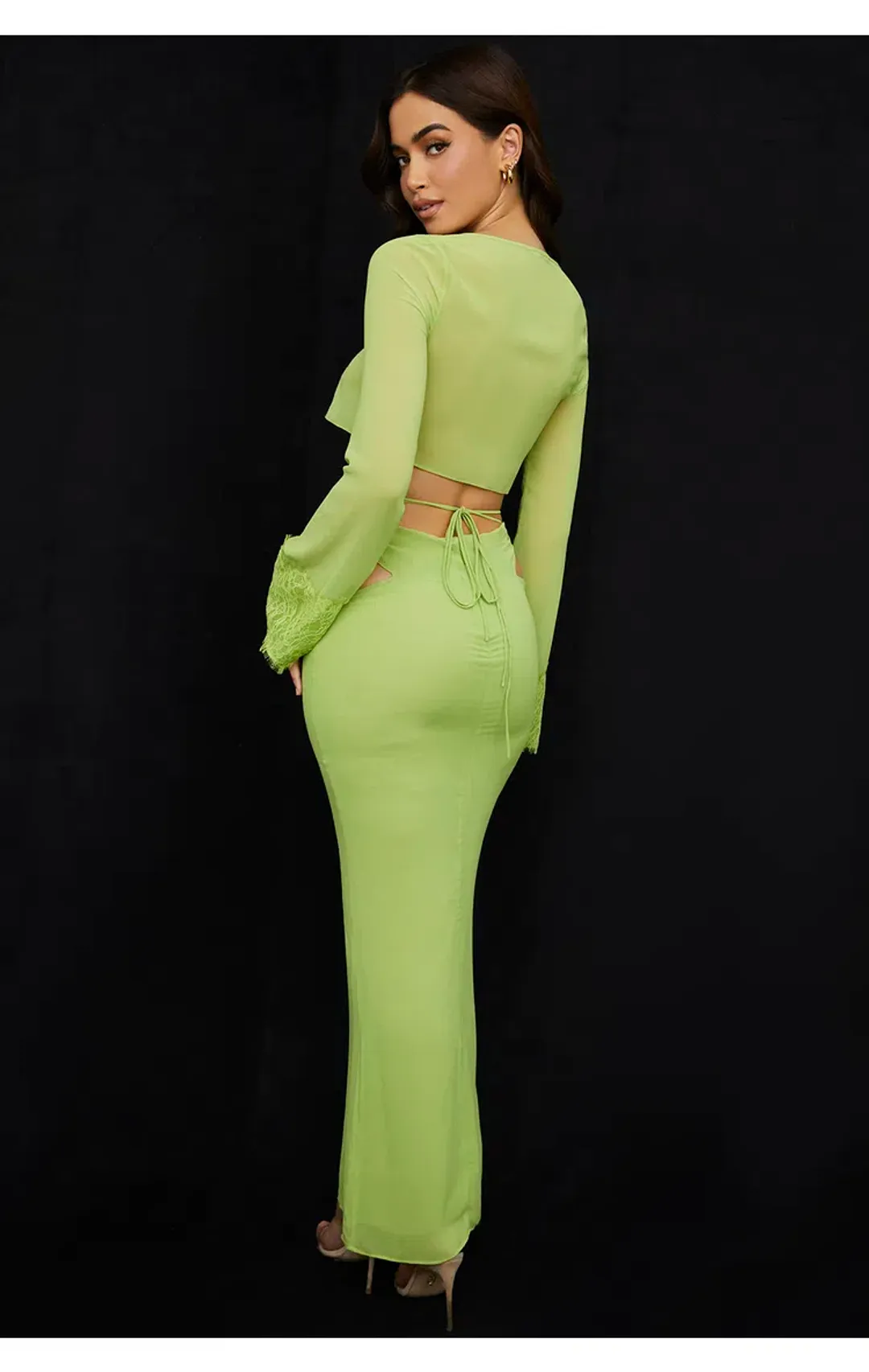 House of CB Tara top and Madeline Skirt Set Green Size S/Au 8 for rent on The Volte - main image