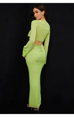 House of CB Tara top and Madeline Skirt Set Green Size S/Au 8 for rent on The Volte - image 3