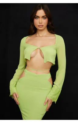 House of CB Tara top and Madeline Skirt Set Green Size S/Au 8 for rent on The Volte - image 1