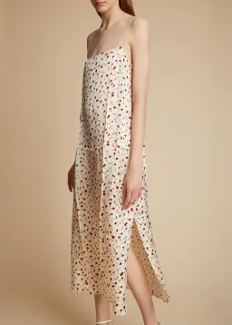 Khaite Sicily Rose Slip Dress Print Size 8 for rent on The Volte - image 4