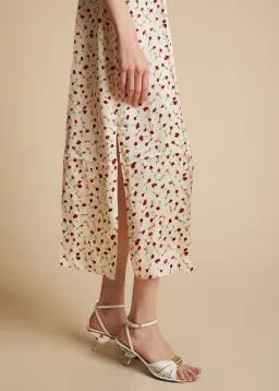 Khaite Sicily Rose Slip Dress Print Size 8 for rent on The Volte - image 3