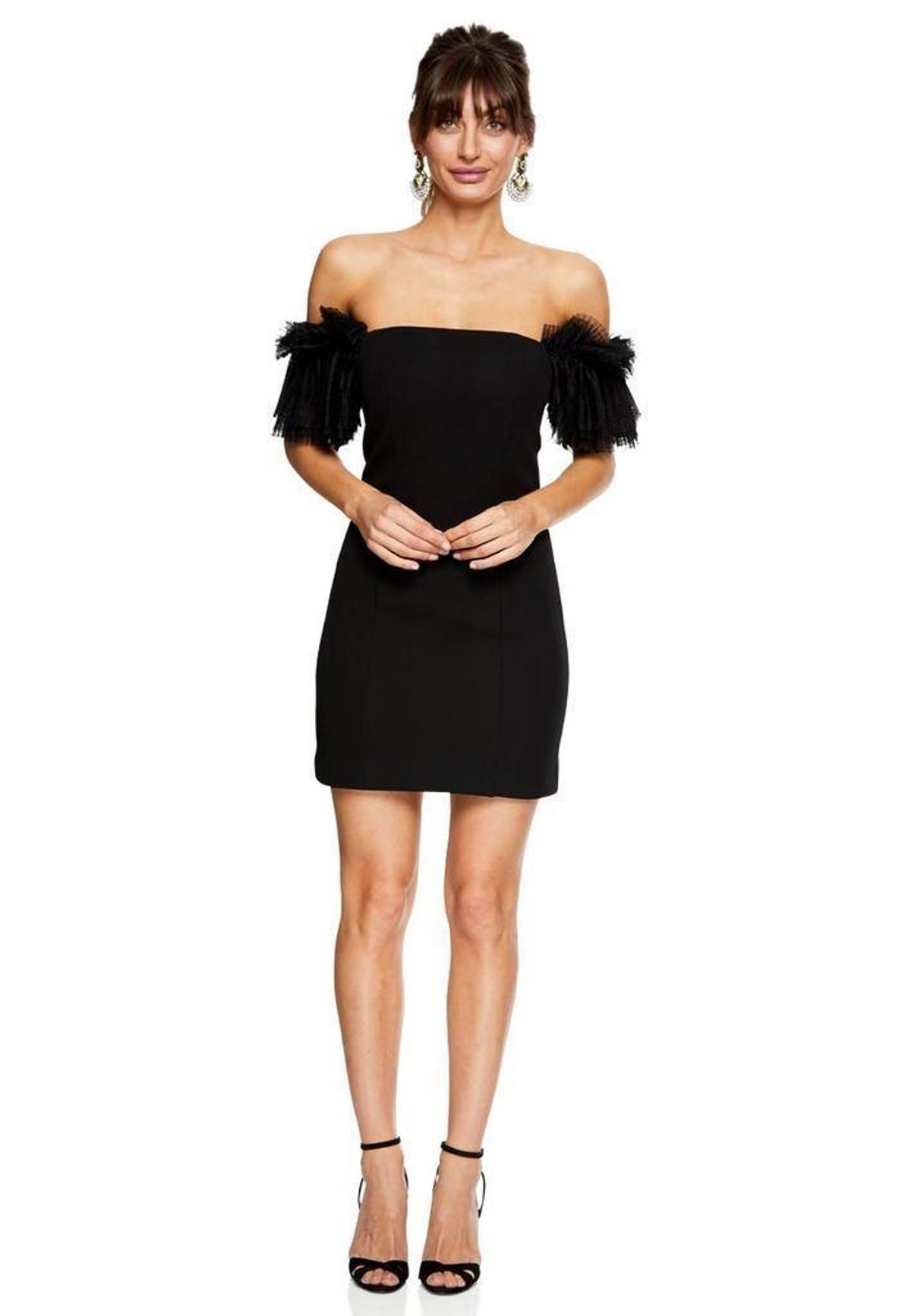 Elliatt Marble Mini Dress Black Size 6 - Image 1