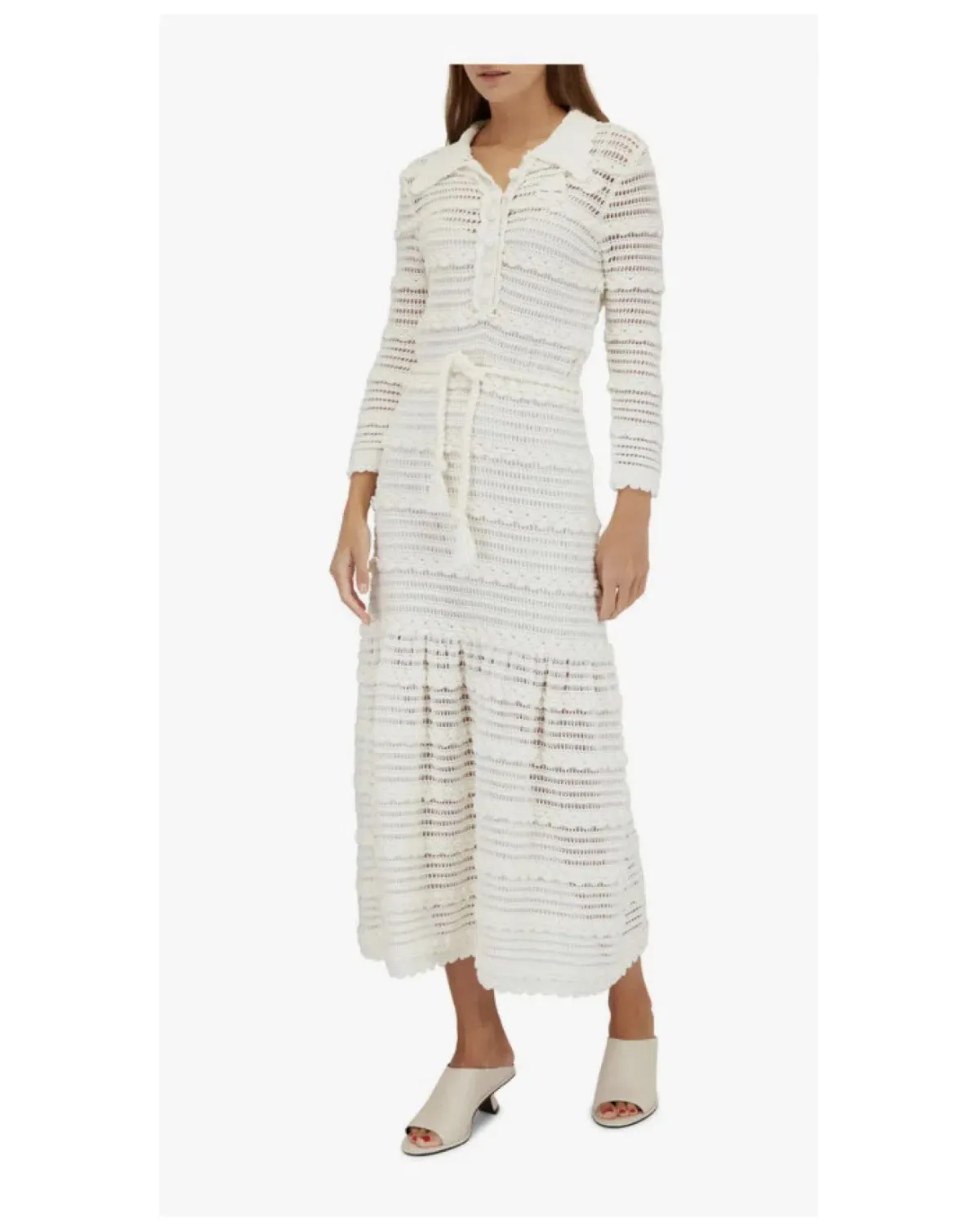 Zimmermann Lyre Shirt Dress Ivory Size 1 / AU 10 for rent on The Volte - main image