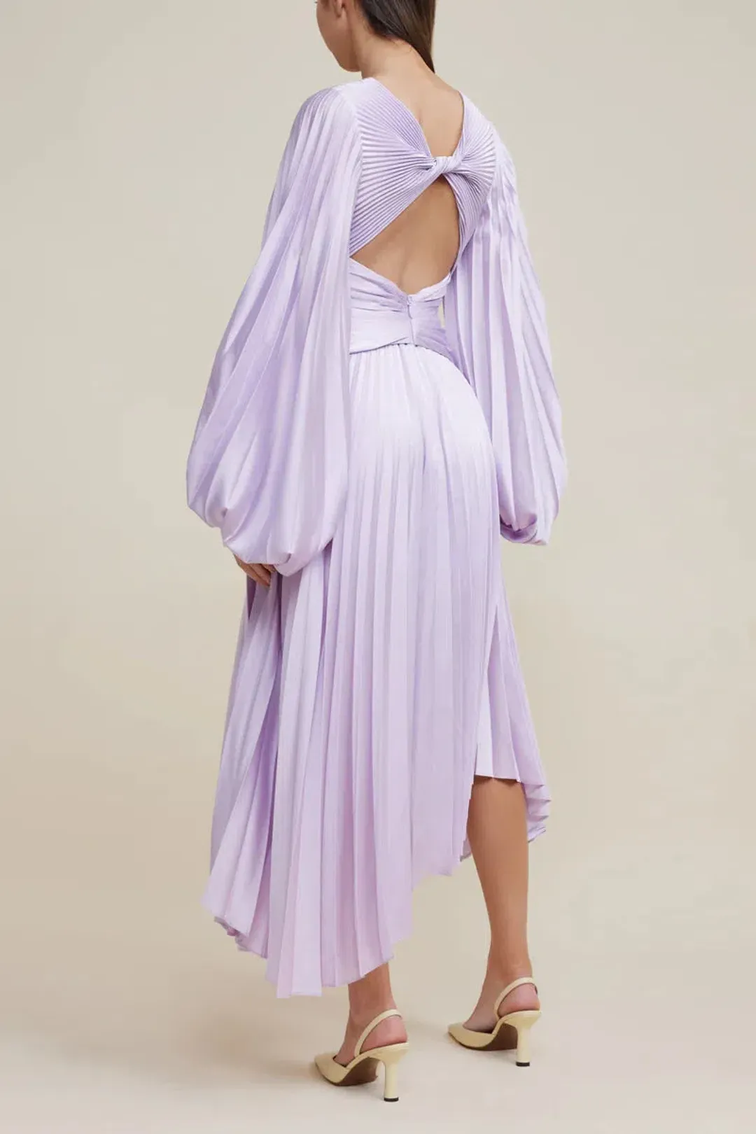Acler Palms Midi Dress Lilac Size 8 for rent on The Volte - main image
