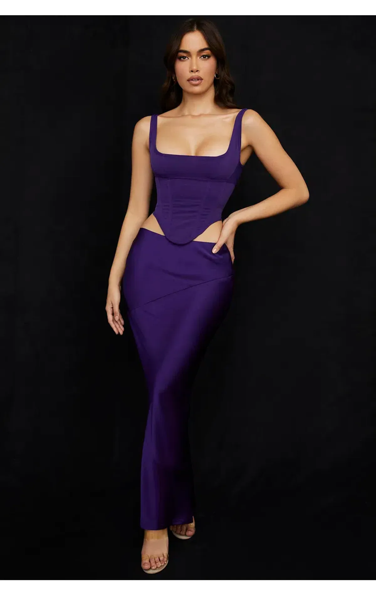 House of CB Edetta Corset Top and Colette Skirt Purple Size S/Au 8 - Image 1
