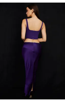 House of CB Edetta Corset Top and Colette Skirt Purple Size S/Au 8 for rent on The Volte - image 4