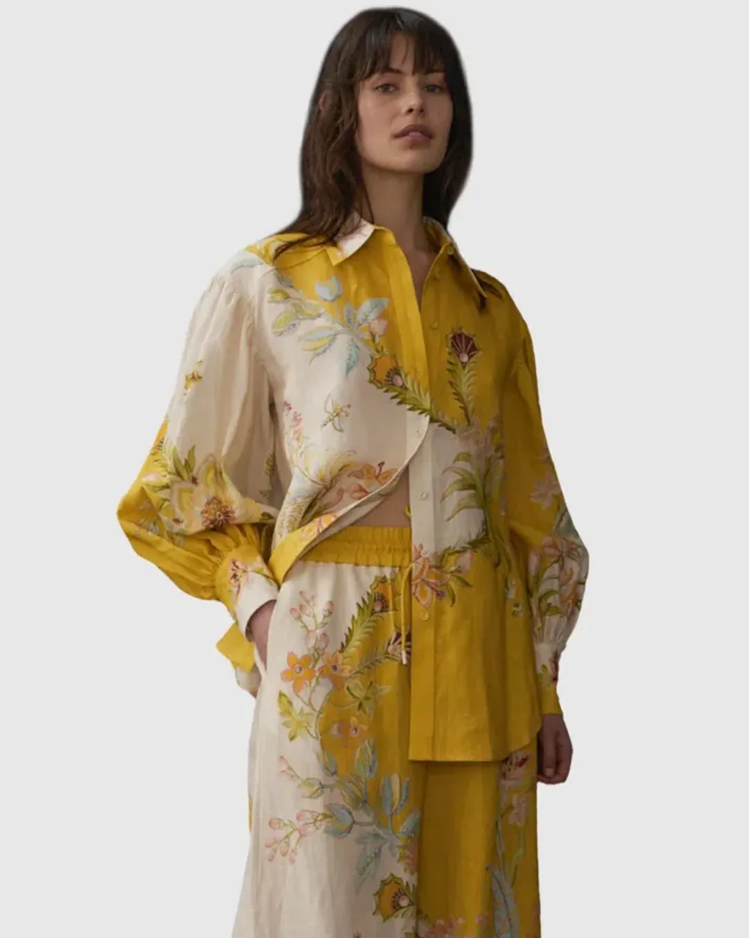 Alemais Ira Shirt and Pants Set Floral Size 10/12 for rent on The Volte - main image