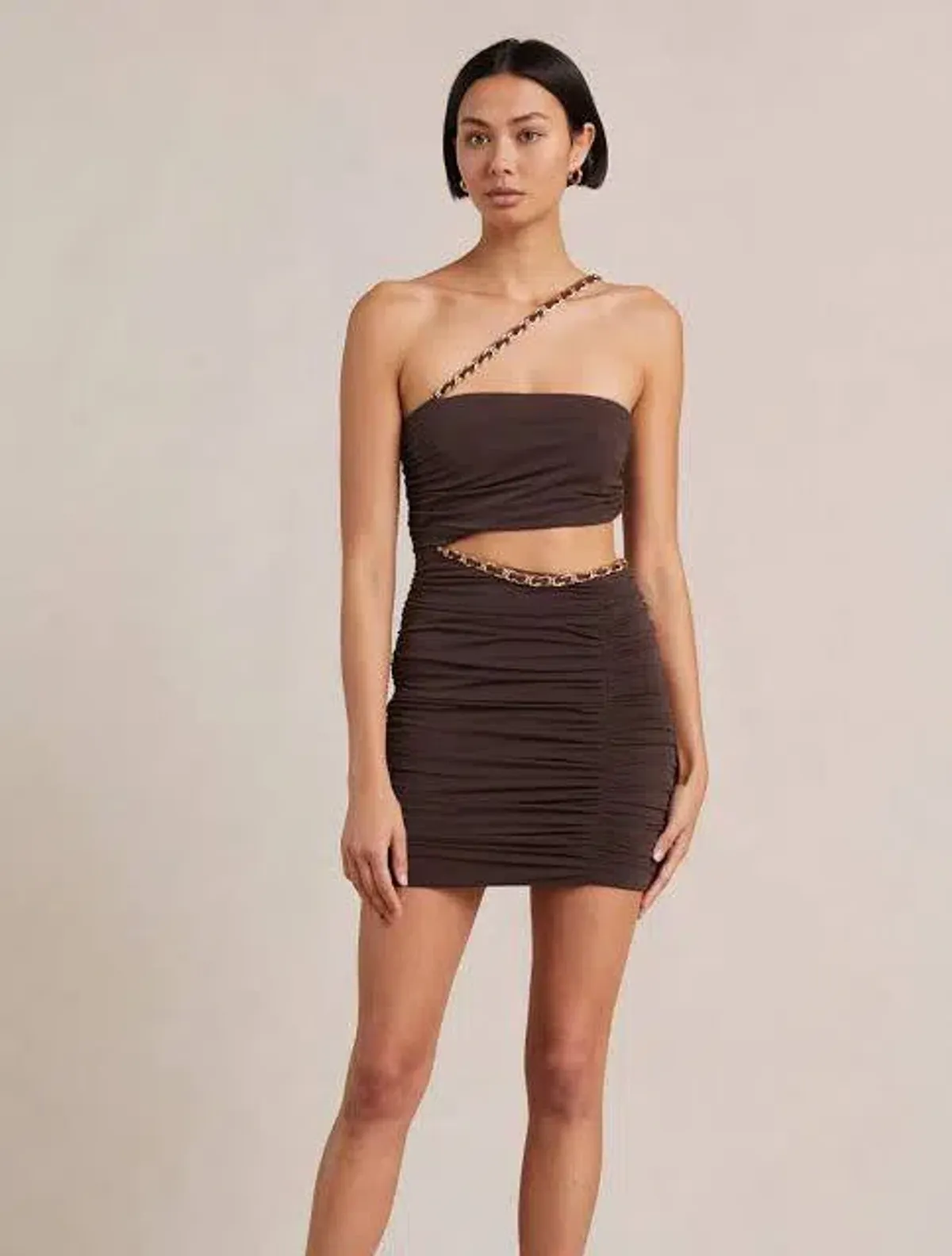 Bec & Bridge Joelene Mini Dress Brown Size 14 - Image 4