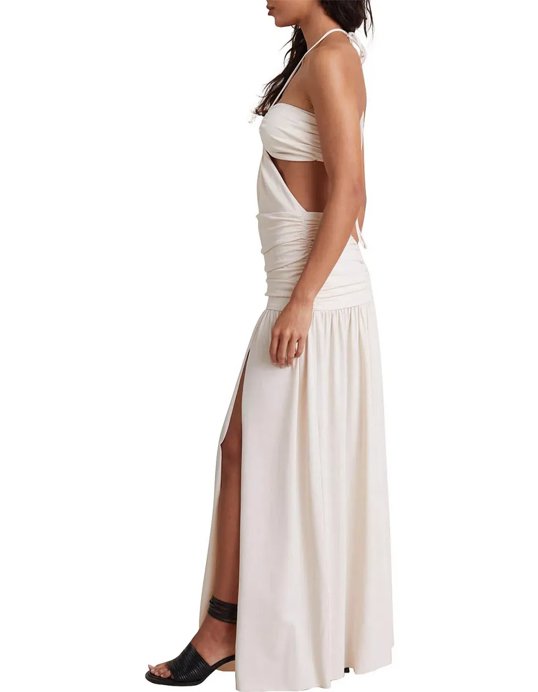 Bec & Bridge Adaline Cut Out Maxi Dress Cream Size 14 for rent on The Volte - main image