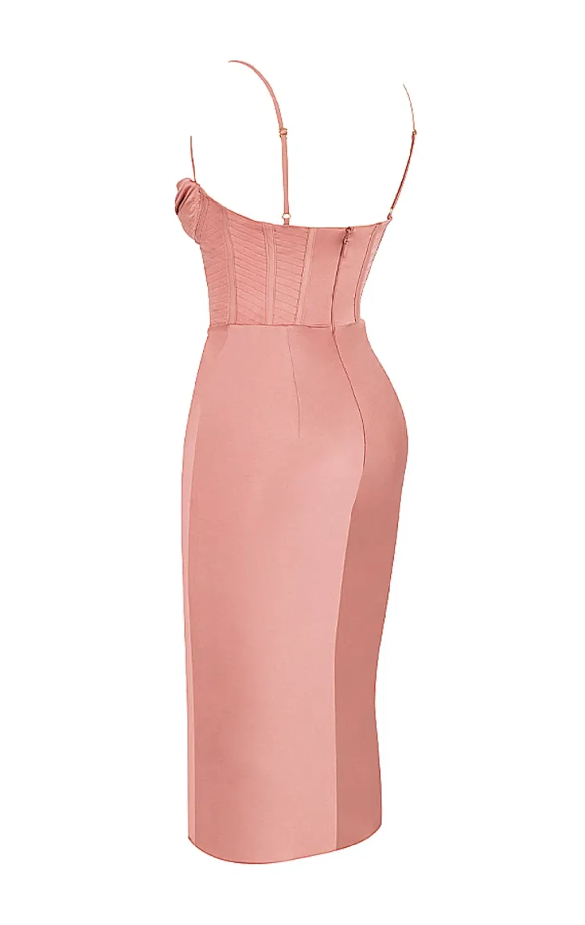 House of CB Mryna Satin Corset Slip Dress Rose Size M / Au 10-12 - Image 6