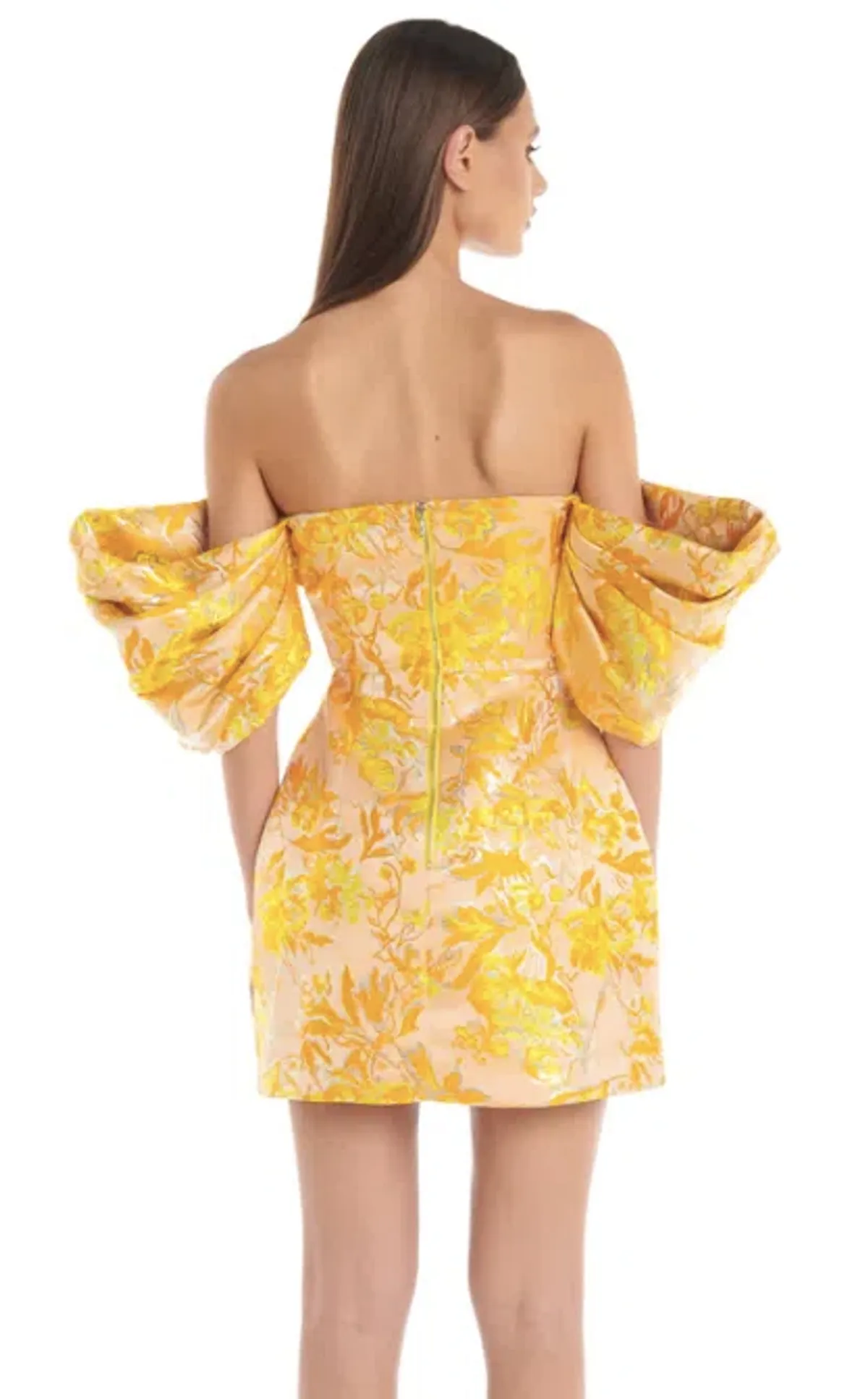 Eliya The Label Raquel Dress Floral Yellow Size AU 10 - Image 4