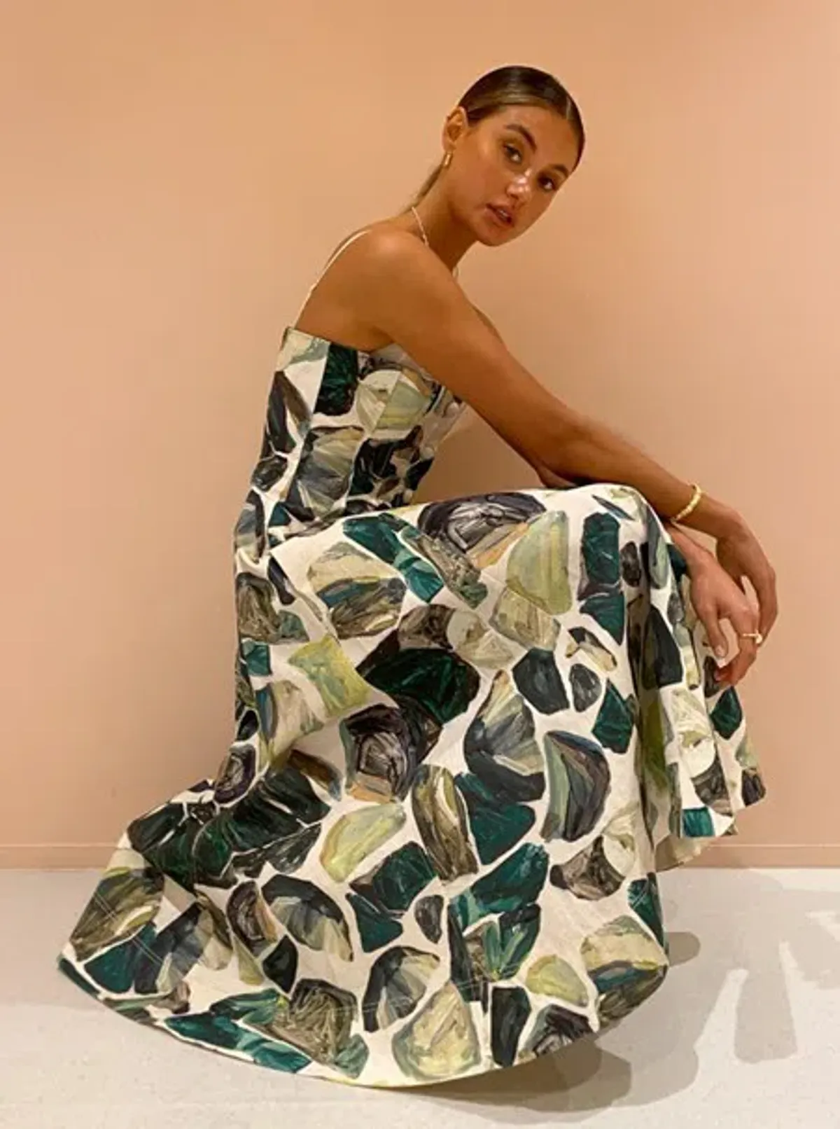 Alemais Siena Bandeau Midi Dress in Green Size AU 12 - Image 3