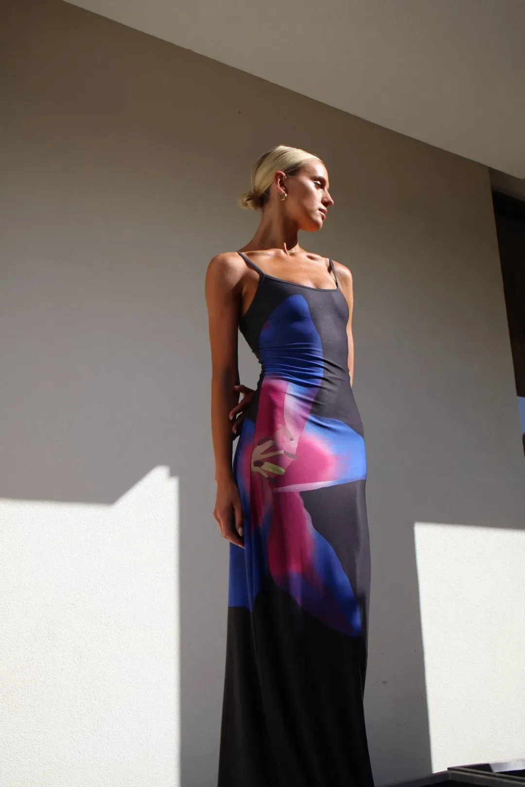 With Harper Lu Midnight Lily Floral Slip Dress Size M/Au 10 for rent on The Volte - main image