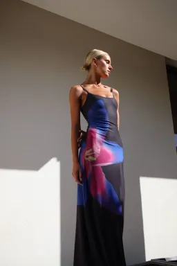 With Harper Lu Midnight Lily Floral Slip Dress Size M/Au 10 for rent on The Volte - image 11