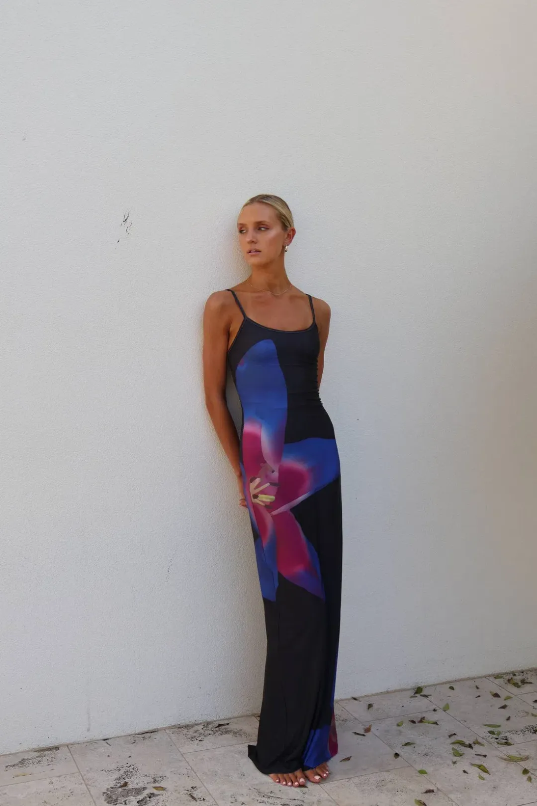 With Harper Lu Midnight Lily Floral Slip Dress Size M/Au 10 for rent on The Volte - main image