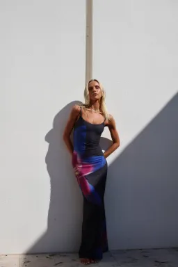 With Harper Lu Midnight Lily Floral Slip Dress Size M/Au 10 for rent on The Volte - image 6