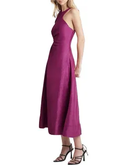 Aje Chateau Cut Out Midi Dress Fuchsia Size 8 for rent on The Volte - image 3