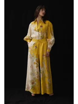 Alemais The Ira Top and Pants in Lemon/Cream Size AU 6 for rent on The Volte - image 1